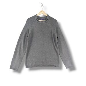 Patagonia Mens Grey Organic Cotton Blend Raglan Crewneck Sweater Small